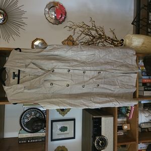 Extra 35% off Sale - INC Linen dress or long vest with gold sheen 24W $15